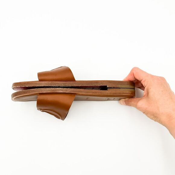 Christian Louboutin CL Monogram Leather Sandals Slides EU 37.5, 7.5 - Picture 7 of 13